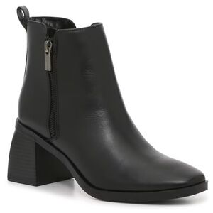 Anne Klein Black Leather Alessa Bootie